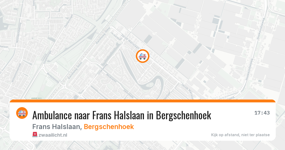 Ambulance naar Frans Halslaan in Bergschenhoek — 3 aug 2026