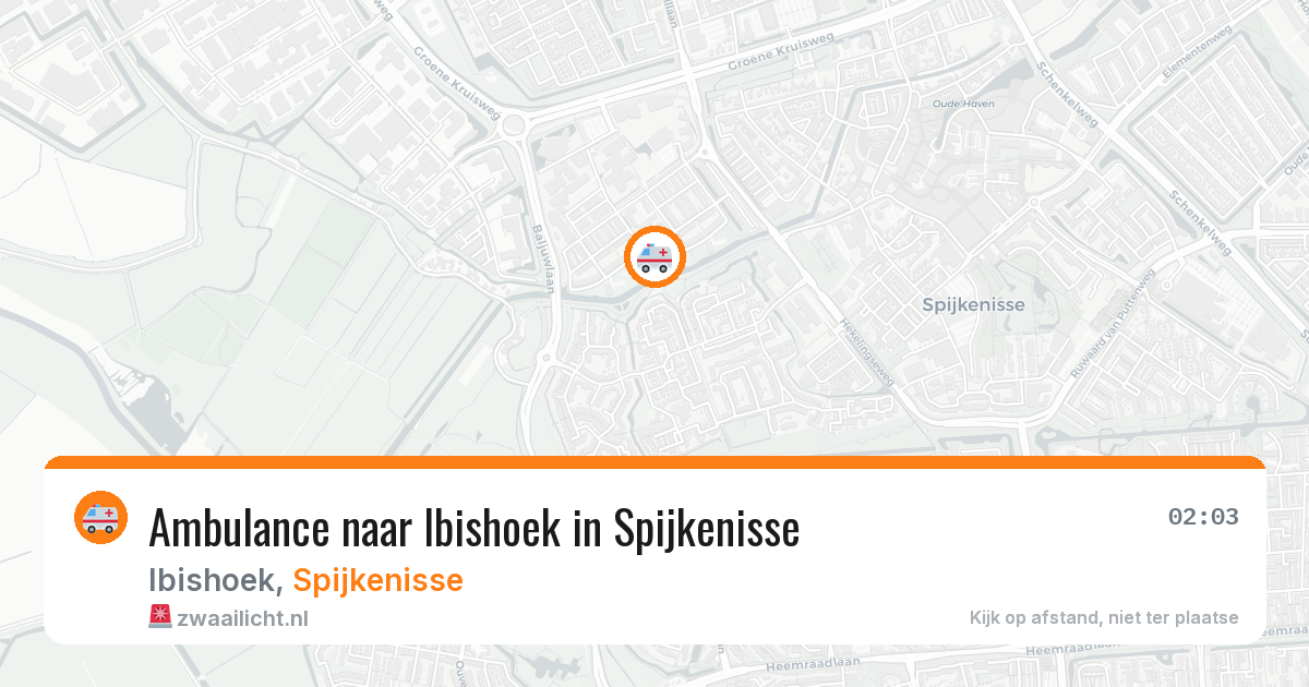 Ambulance naar Ibishoek in Spijkenisse — 31 jul 2026