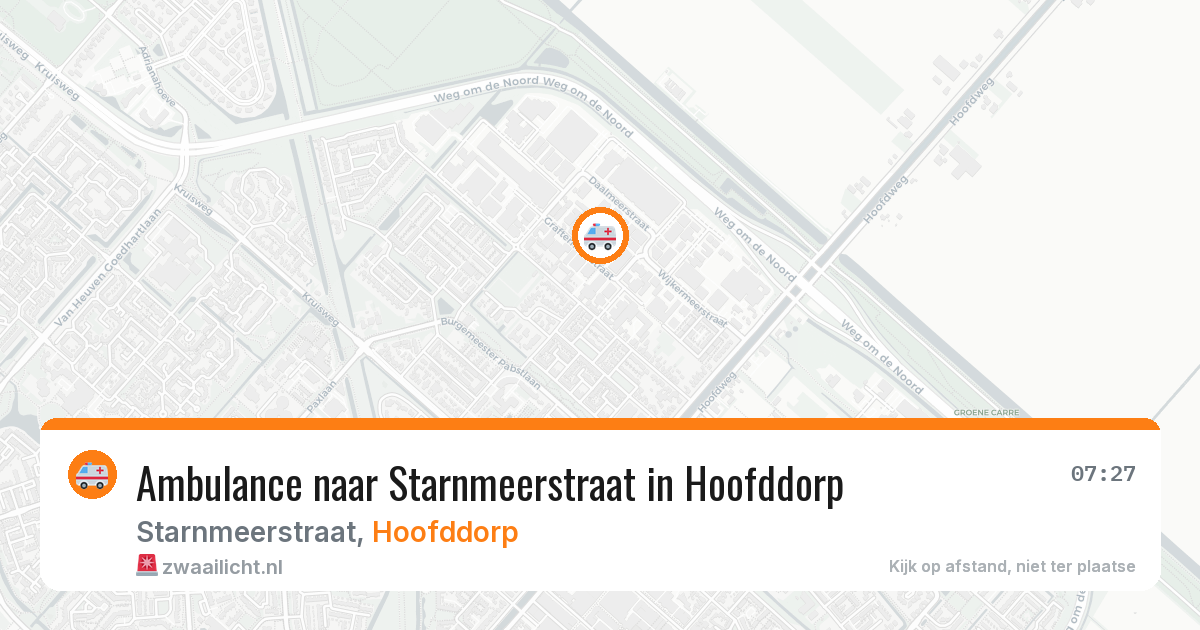 Ambulance naar Starnmeerstraat in Hoofddorp — 14 jul 2026