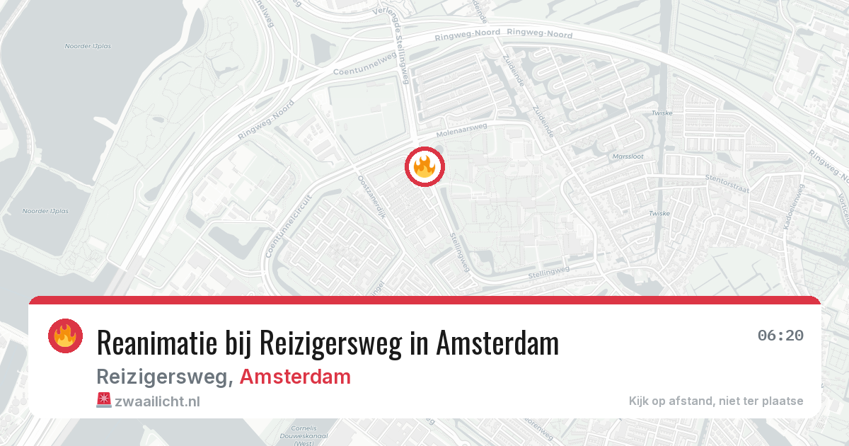 Reanimatie bij Reizigersweg in Amsterdam — 16 jun 2026