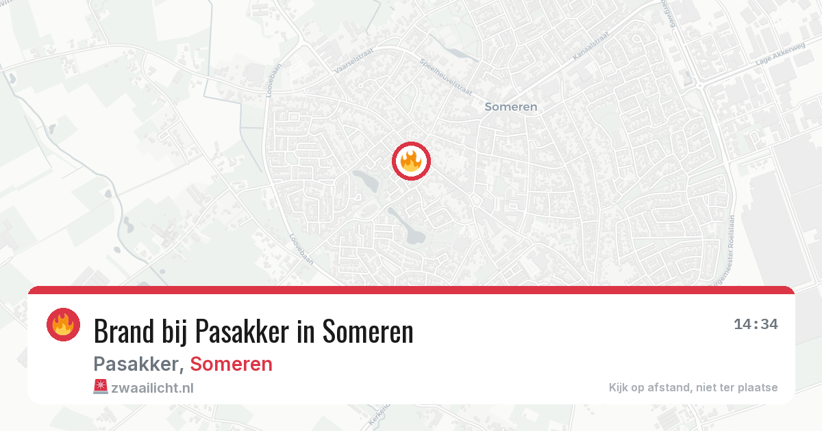 Brand bij Pasakker in Someren — 1 jun 2026