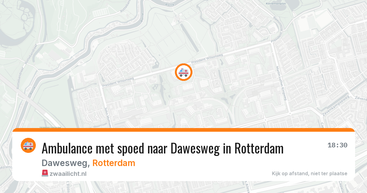 Ambulance met spoed naar Dawesweg in Rotterdam — 2 aug 2026