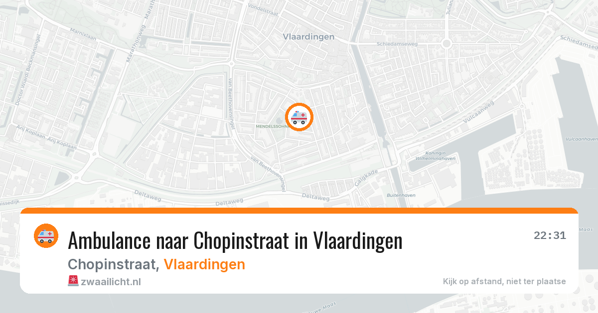 Ambulance naar Chopinstraat in Vlaardingen — 23 jun 2026