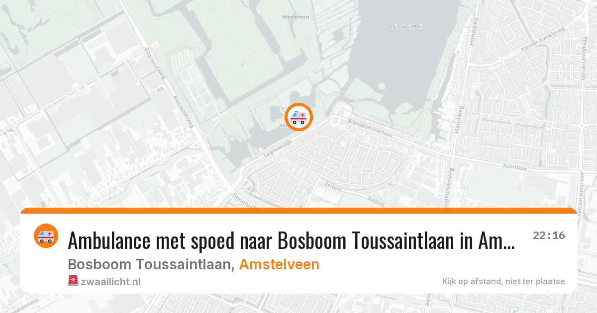 Ambulance met spoed naar Bosboom Toussaintlaan in Amstelveen — 9 jun 2026