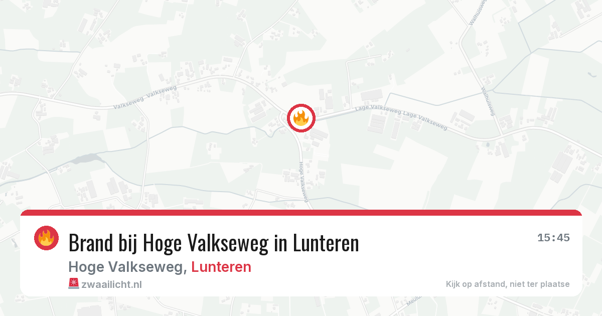 Brand bij Hoge Valkseweg in Lunteren — 21 jun 2026