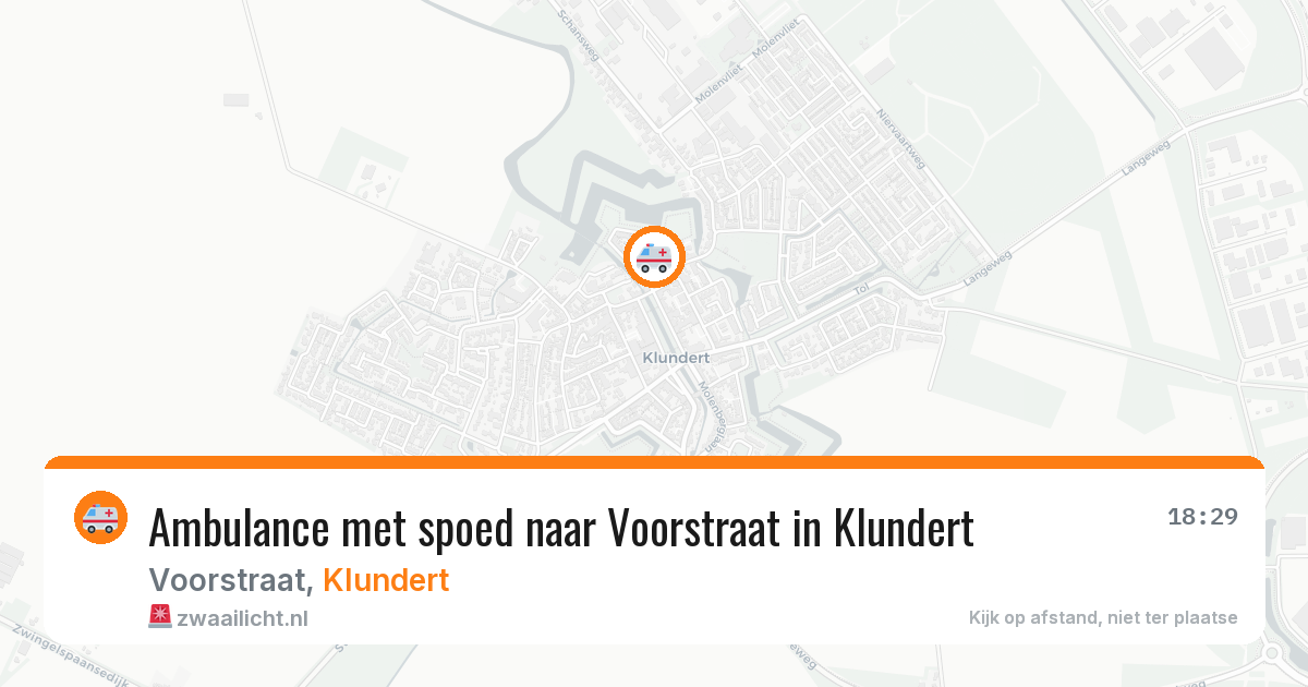 Ambulance met spoed naar Voorstraat in Klundert — 16 mei 2026