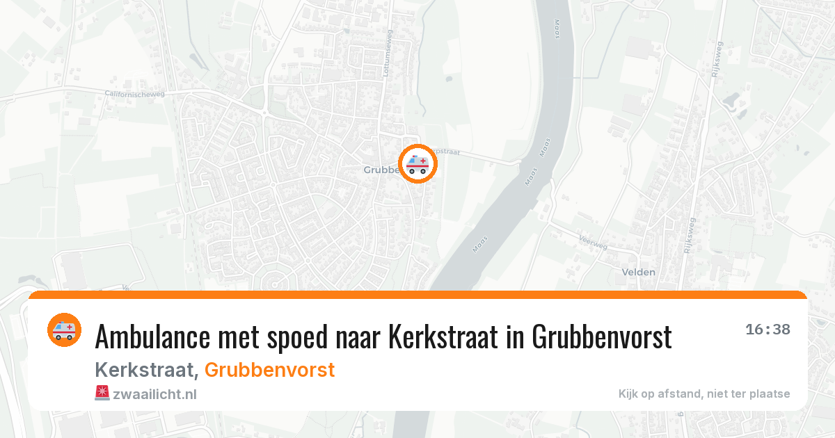 Ambulance met spoed naar Kerkstraat in Grubbenvorst — 2 aug 2026