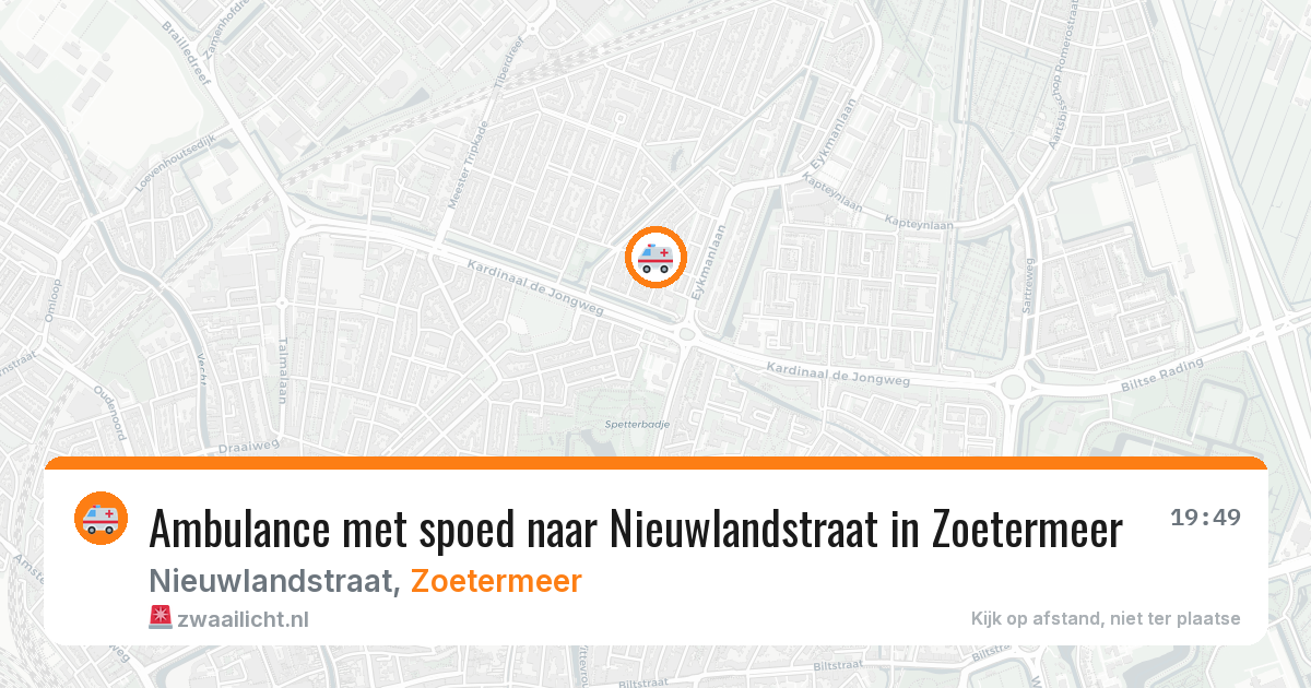 Ambulance met spoed naar Nieuwlandstraat in Zoetermeer — 29 jan 2026