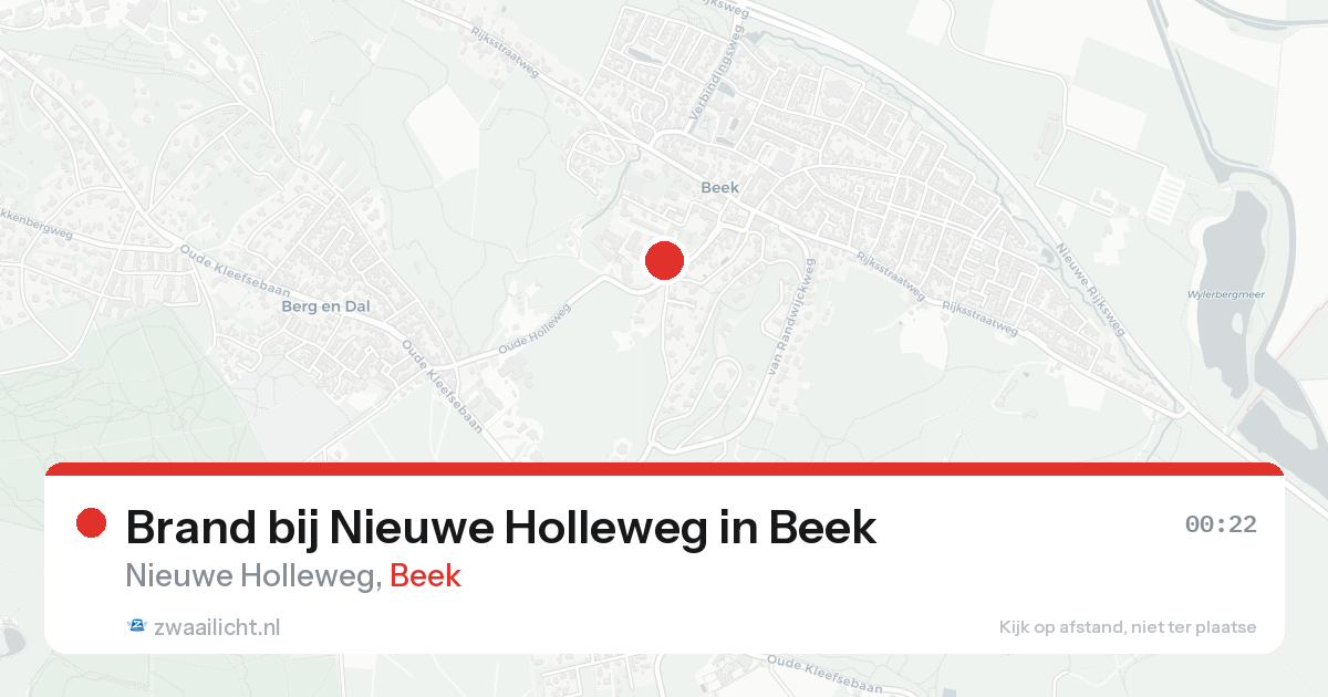 Brand bij Nieuwe Holleweg in Beek — 24 aug 2026