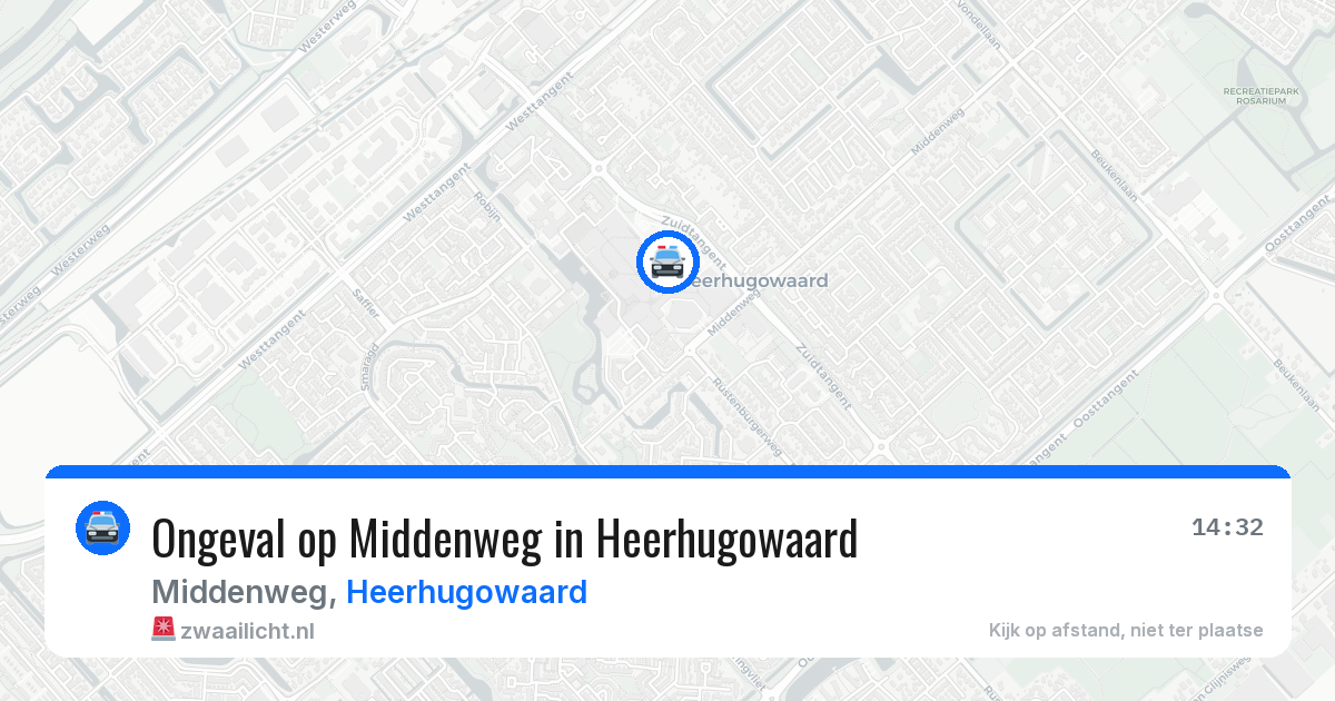 Ongeval op Middenweg in Heerhugowaard — 14 jun 2026