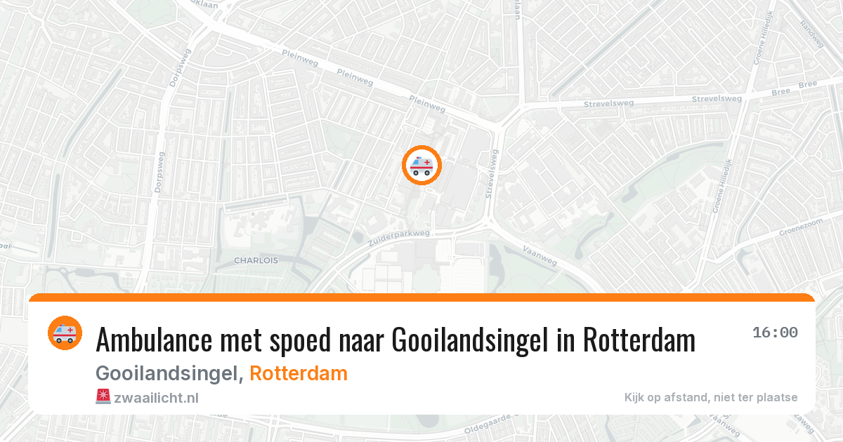 Ambulance met spoed naar Gooilandsingel in Rotterdam — 20 mrt 2026