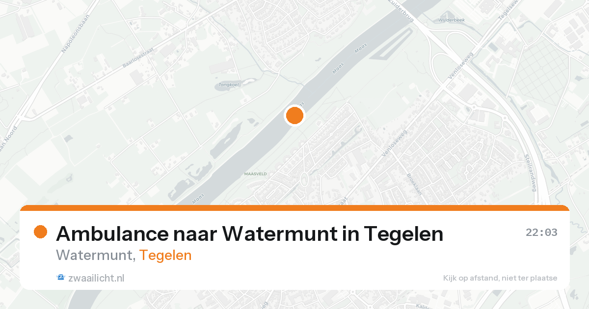 Ambulance naar Watermunt in Tegelen — 13 aug 2026