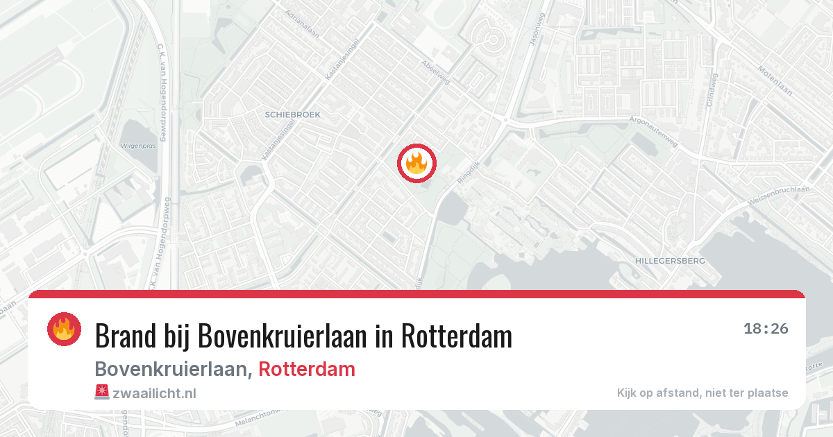 Brand bij Bovenkruierlaan in Rotterdam — 26 jul 2026