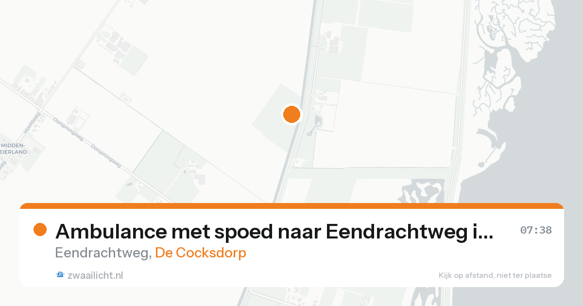 Ambulance met spoed naar Eendrachtweg in De Cocksdorp — 19 aug 2026