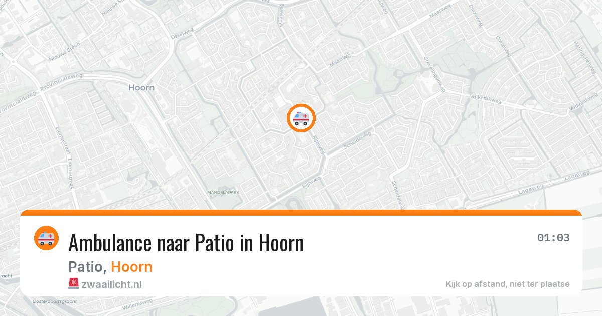 Ambulance naar Patio in Hoorn — 12 aug 2026
