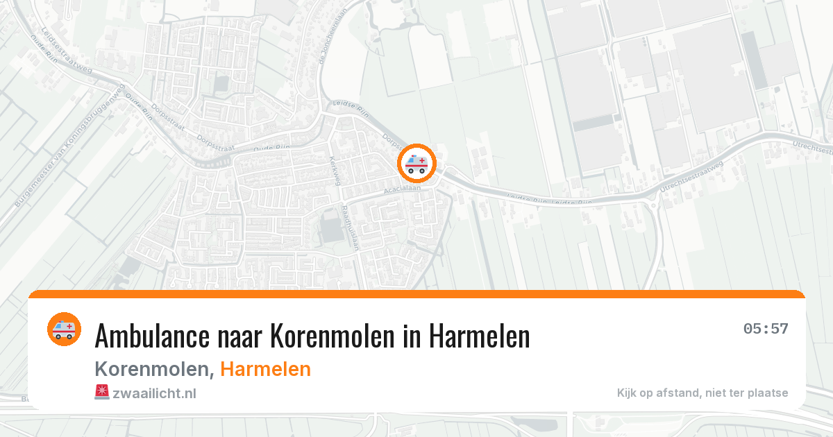 Ambulance naar Korenmolen in Harmelen — 5 aug 2026