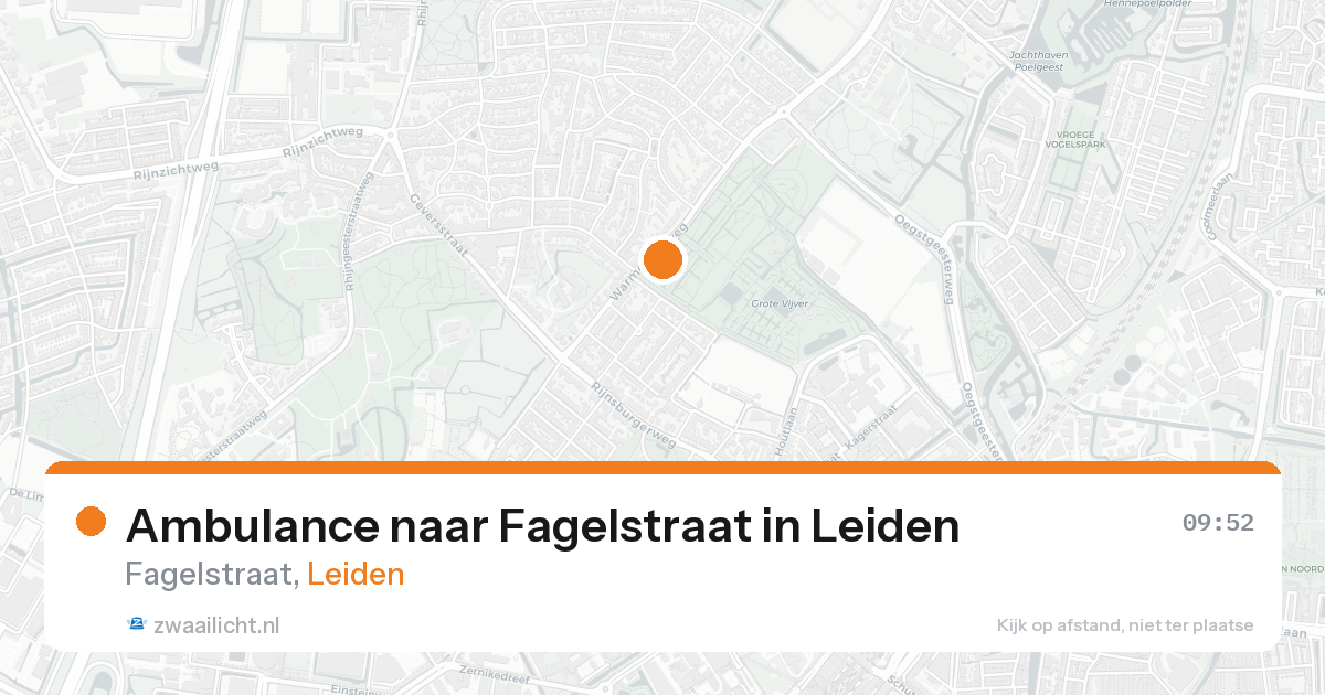 Ambulance naar Fagelstraat in Leiden — 19 jun 2026