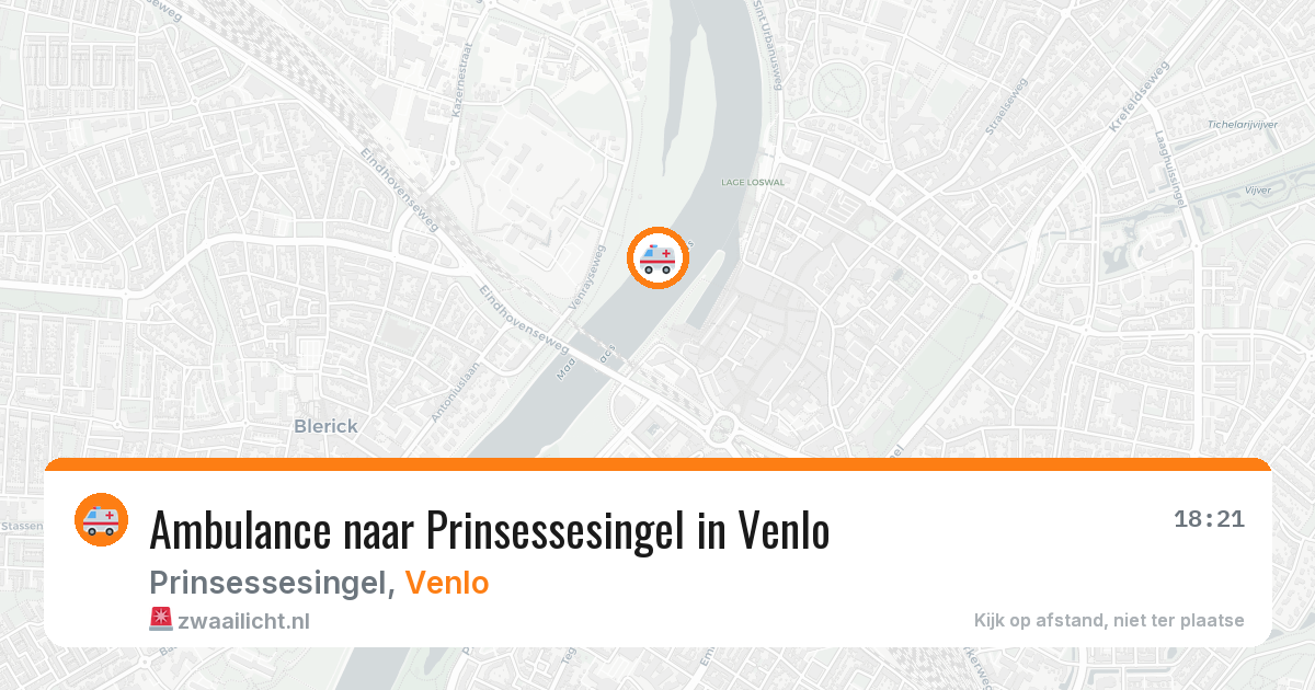 Ambulance naar Prinsessesingel in Venlo — 4 aug 2026