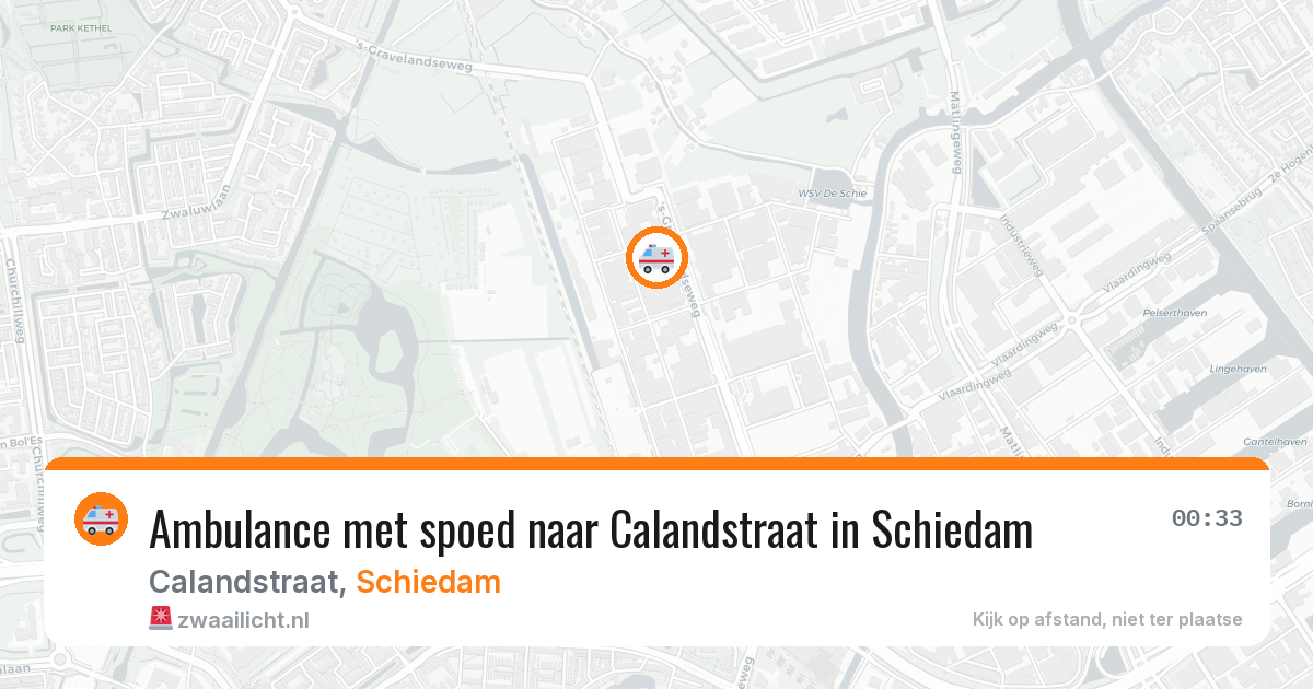 Ambulance met spoed naar Calandstraat in Schiedam — 6 jun 2026