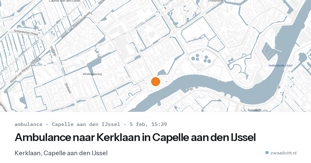 Ambulance naar Kerklaan in Capelle aan den IJssel — 5 feb 2026