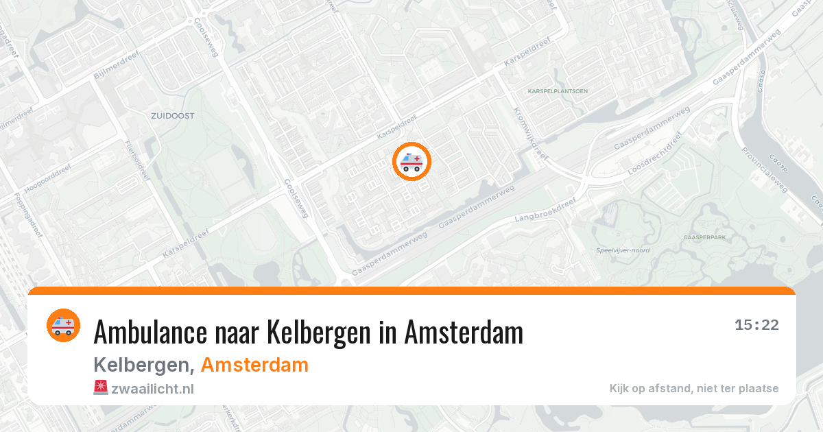 Ambulance naar Kelbergen in Amsterdam — 28 jun 2026