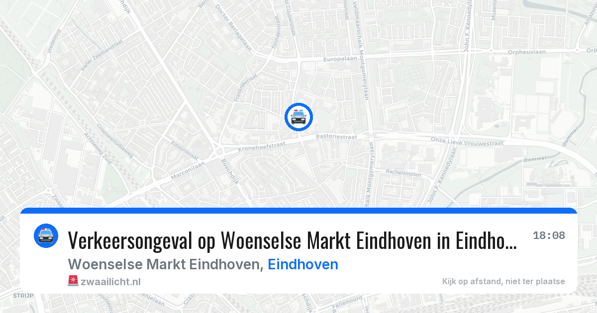 Verkeersongeval op Woenselse Markt Eindhoven in Eindhoven — 9 jun 2026