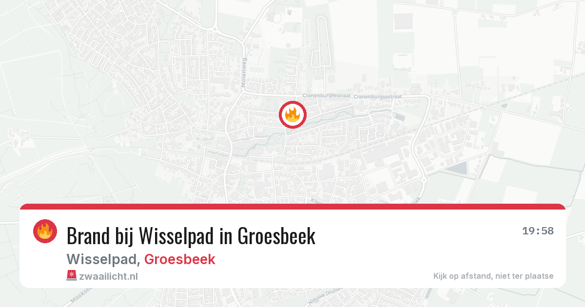 Brand bij Wisselpad in Groesbeek — 21 apr 2026