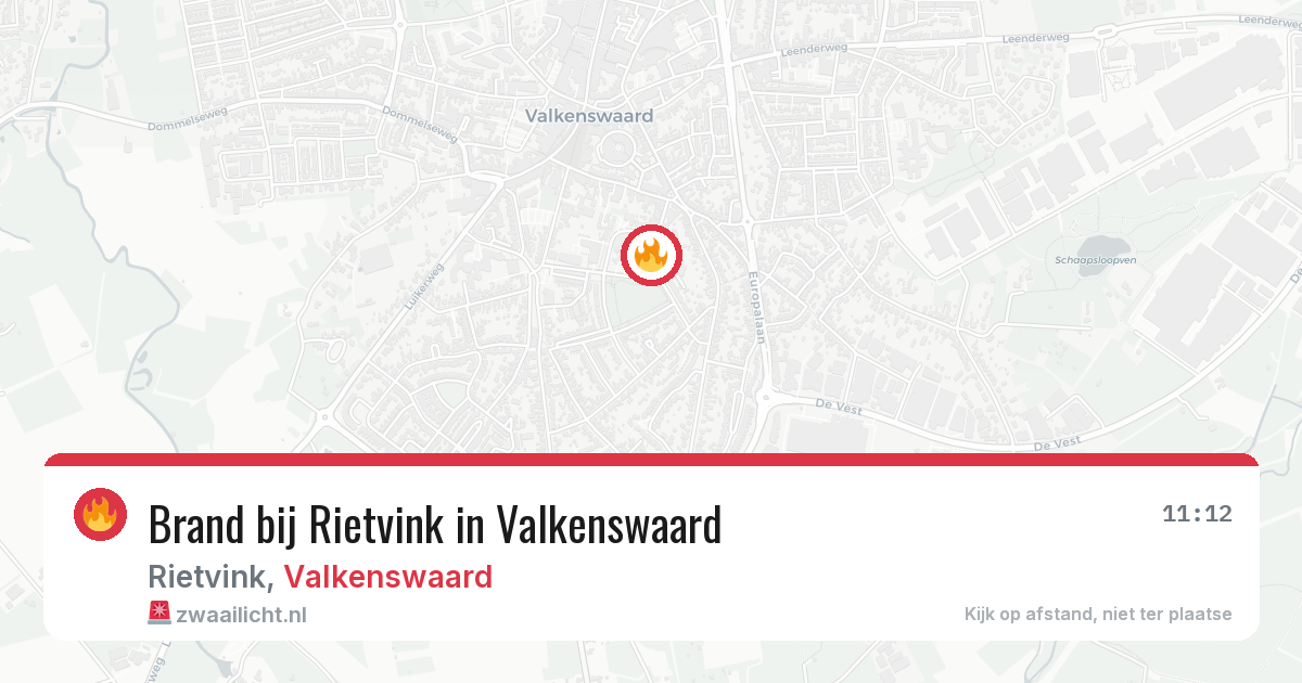 Brand bij Rietvink in Valkenswaard — 28 jun 2026