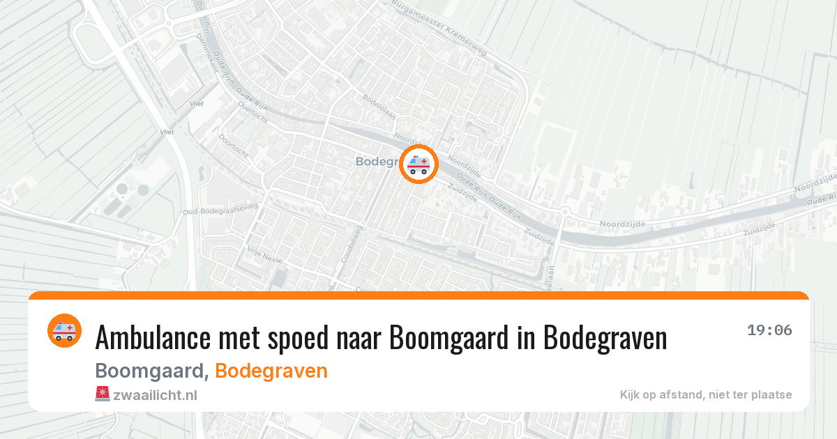 Ambulance met spoed naar Boomgaard in Bodegraven — 20 mei 2026