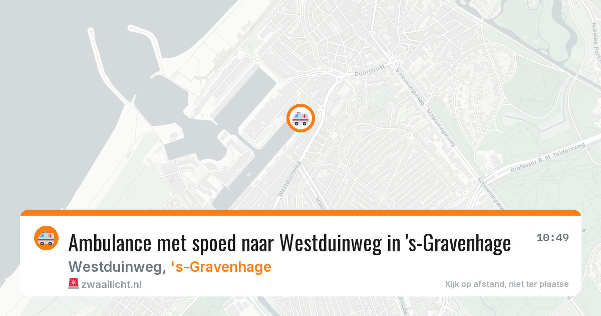 Ambulance met spoed naar Westduinweg in 's-Gravenhage — 23 mei 2026
