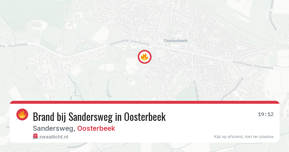 Brand bij Sandersweg in Oosterbeek — 29 mei 2026