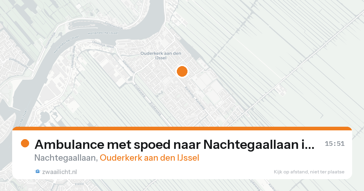Ambulance met spoed naar Nachtegaallaan in Ouderkerk aan den IJssel — 23 aug 2026