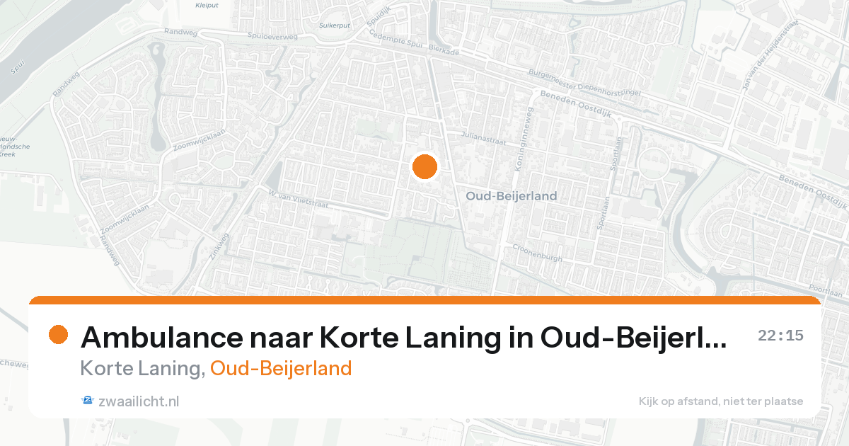 Ambulance naar Korte Laning in Oud-Beijerland — 24 aug 2026