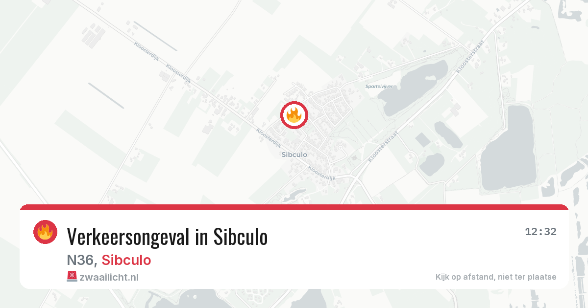 Verkeersongeval in Sibculo — 10 aug 2026