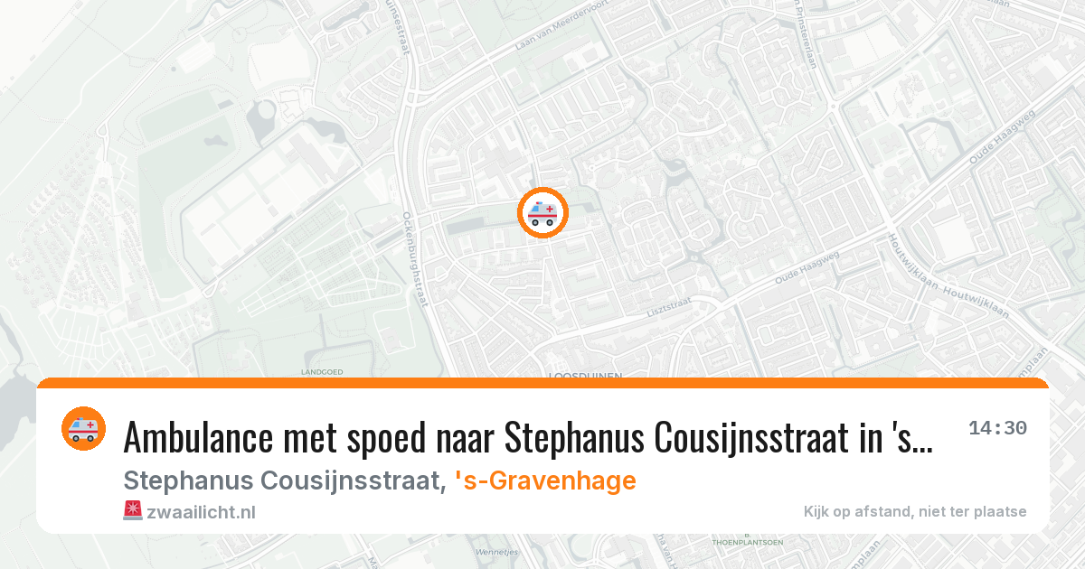 Ambulance met spoed naar Stephanus Cousijnsstraat in 's-Gravenhage — 18 mei 2026
