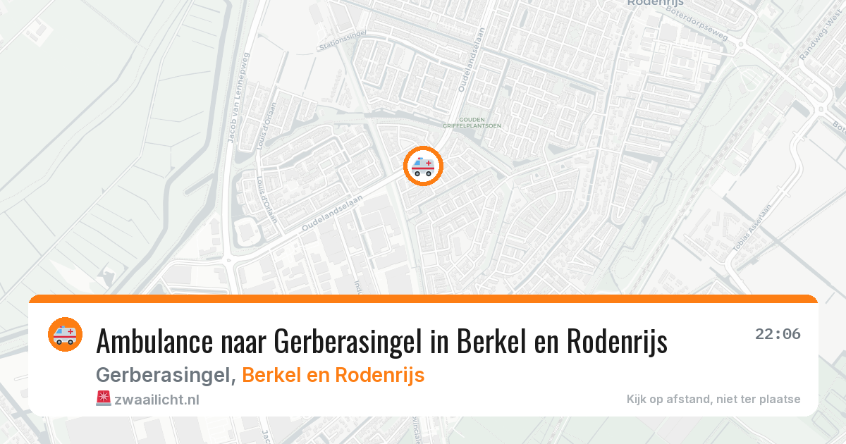 Ambulance naar Gerberasingel in Berkel en Rodenrijs — 17 mei 2026