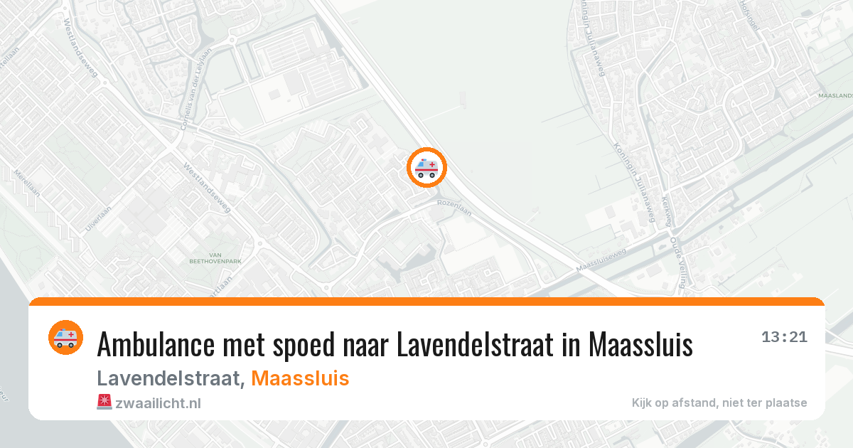 Ambulance met spoed naar Lavendelstraat in Maassluis — 11 jul 2026