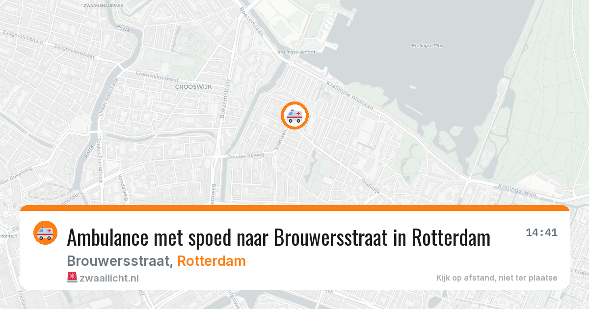 Ambulance met spoed naar Brouwersstraat in Rotterdam — 28 jun 2026
