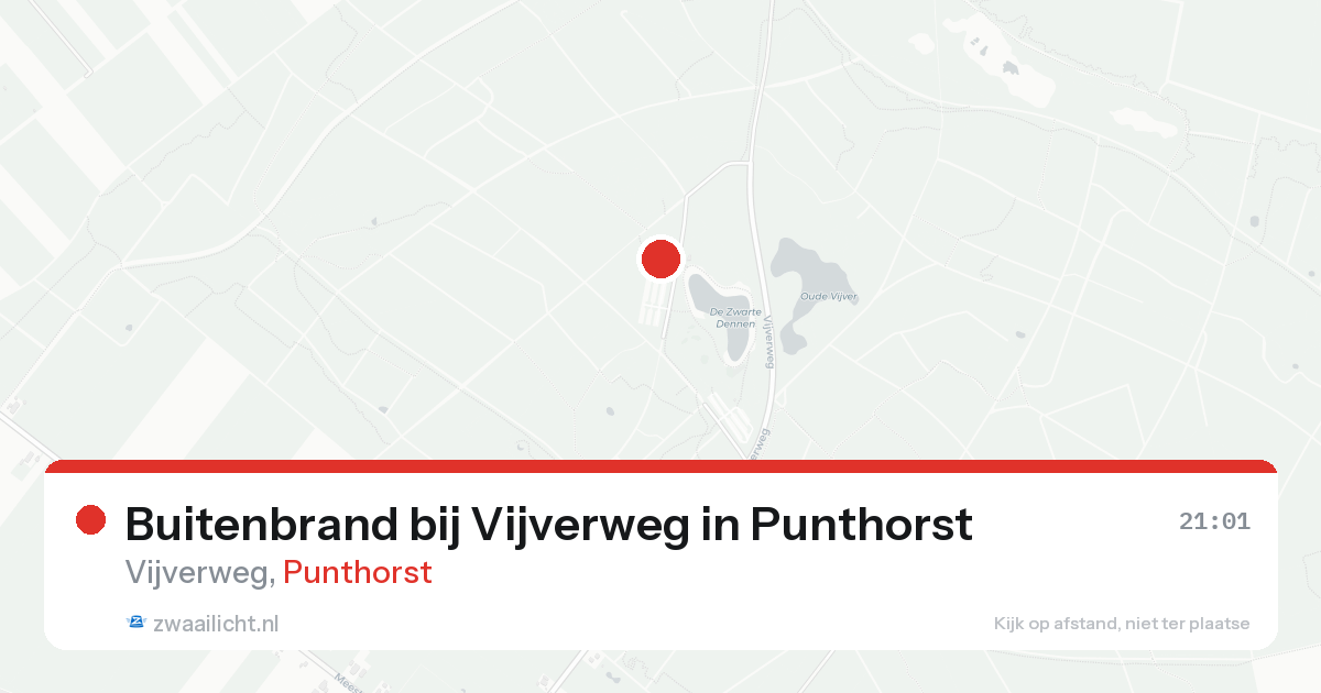 Buitenbrand bij Vijverweg in Punthorst — 14 aug 2026