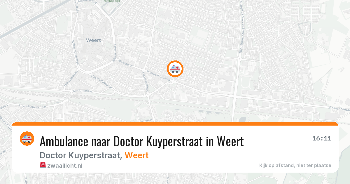 Ambulance naar Doctor Kuyperstraat in Weert — 8 jun 2026