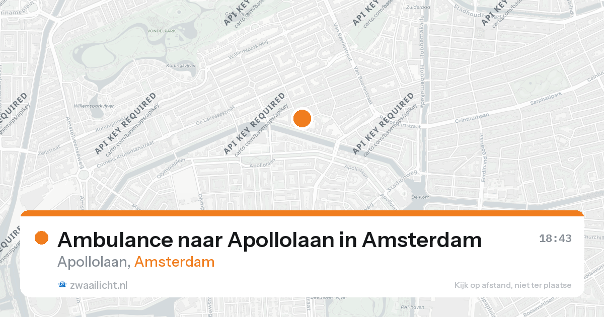 Ambulance naar Apollolaan in Amsterdam — 26 aug 2026