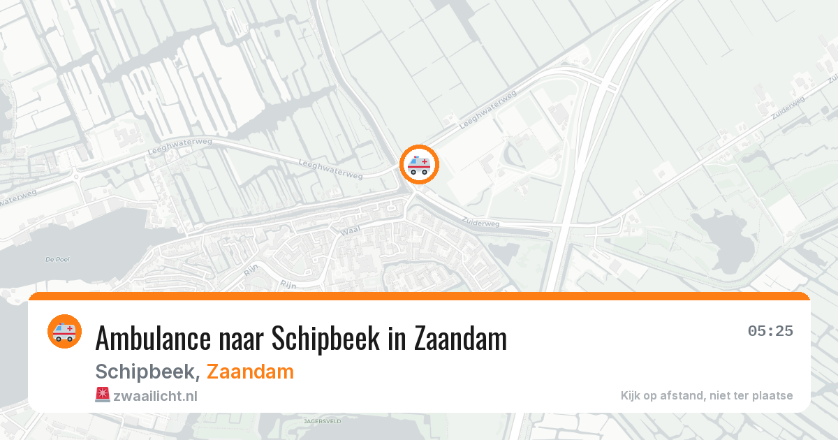 Ambulance naar Schipbeek in Zaandam — 27 mei 2026