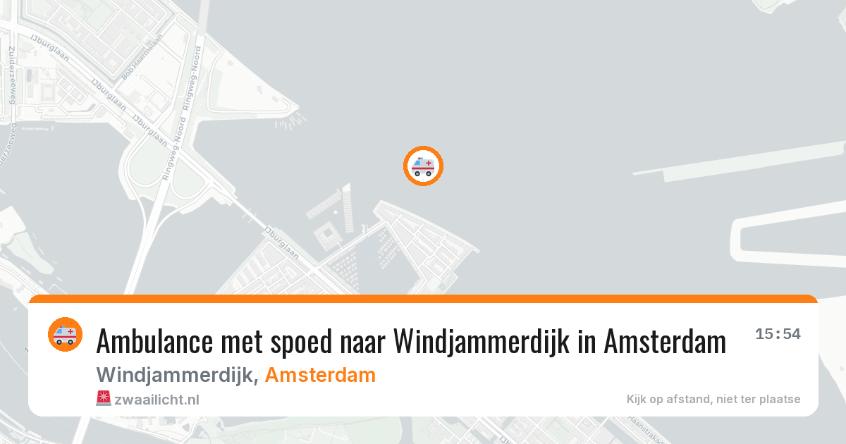 Ambulance met spoed naar Windjammerdijk in Amsterdam — 27 mei 2026