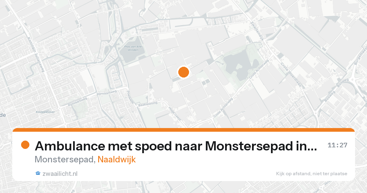 Ambulance met spoed naar Monstersepad in Naaldwijk — 15 aug 2026