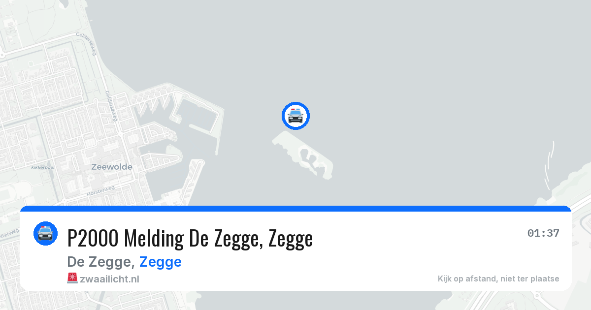 P2000 Melding De Zegge, Zegge — 19 jun 2026