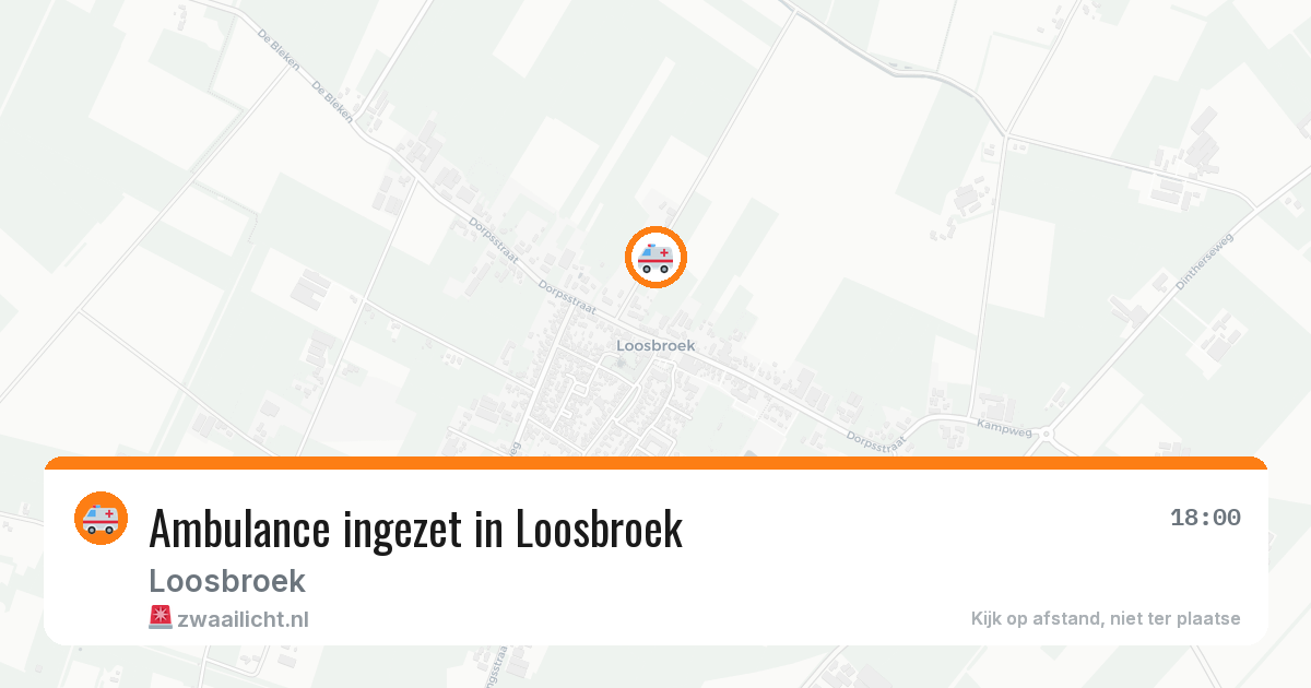 Ambulance ingezet in Loosbroek — 28 mrt 2026