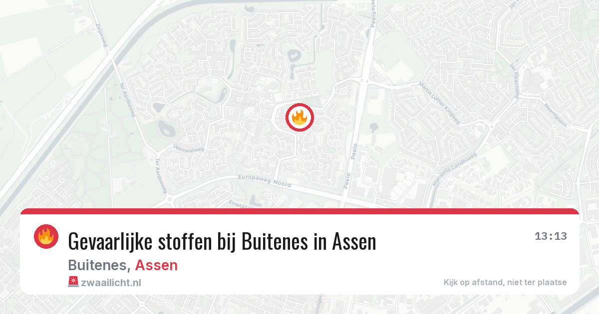 Gevaarlijke stoffen bij Buitenes in Assen — 20 mei 2026