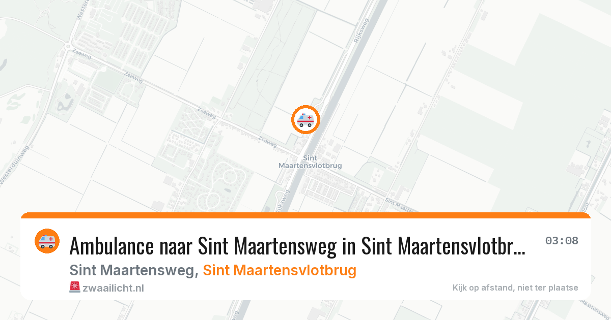 Ambulance naar Sint Maartensweg in Sint Maartensvlotbrug — 25 mei 2026