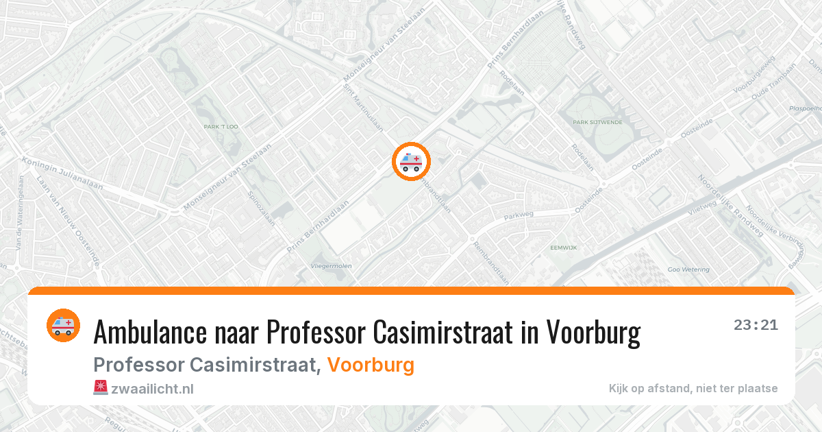 Ambulance naar Professor Casimirstraat in Voorburg — 20 jun 2026
