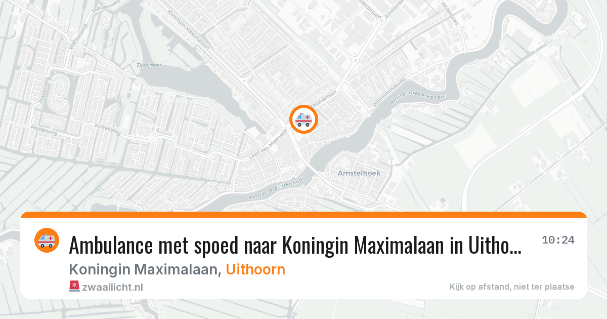 Ambulance met spoed naar Koningin Maximalaan in Uithoorn — 15 jun 2026